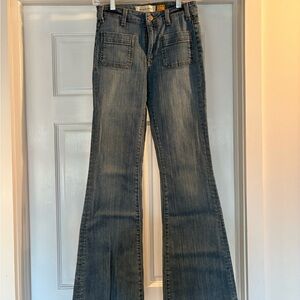 Pilcro Flare Jeans with Pocket Detail